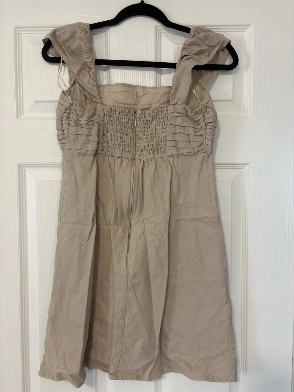 Abercrombie & Fitch Taupe Ruffled Strap Mini Dress - Picture 3 of 5